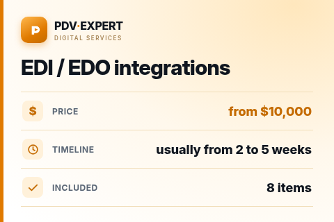 EDI / EDO integrations — price, timeline & scope