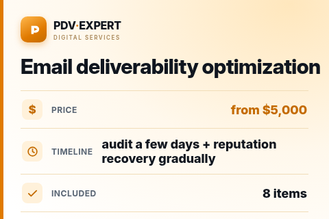 Email deliverability optimization — price, timeline & scope