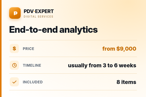 End-to-end analytics — price, timeline & scope
