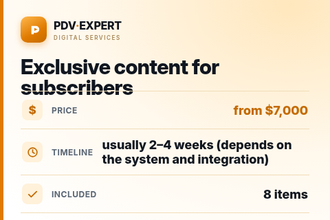 Exclusive content for subscribers — price, timeline & scope