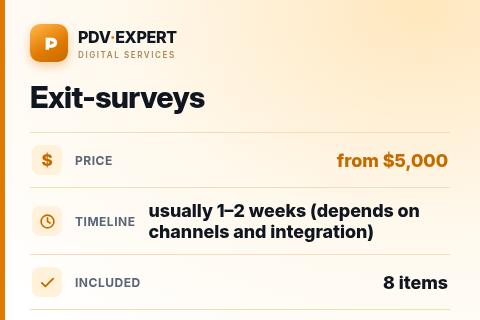 Exit-surveys — price, timeline & scope