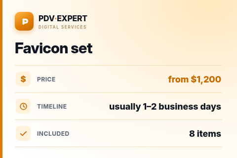 Favicon set — price, timeline & scope