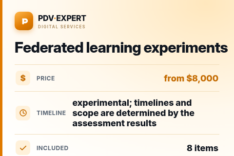 Federated learning experiments — price, timeline & scope