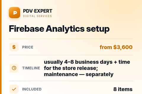 Firebase Analytics setup — price, timeline & scope