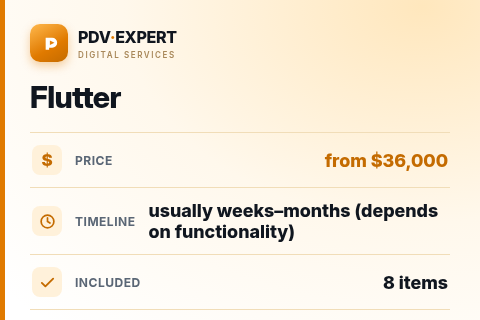 Flutter — price, timeline & scope