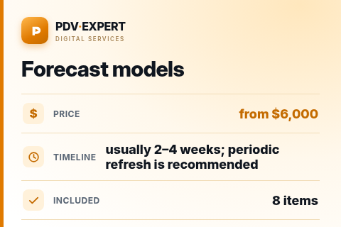 Forecast models — price, timeline & scope