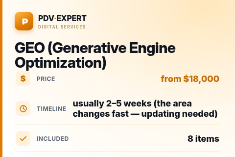 GEO (Generative Engine Optimization) — price, timeline & scope