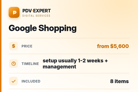 Google Shopping — price, timeline & scope