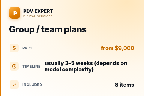 Group / team plans — price, timeline & scope