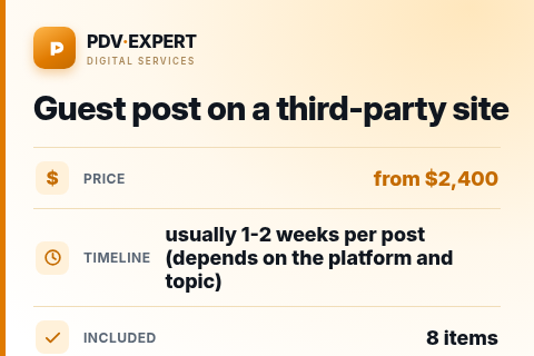 Guest post on a third-party site — price, timeline & scope