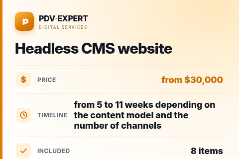 Headless CMS website — price, timeline & scope