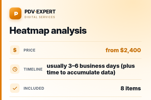 Heatmap analysis — price, timeline & scope