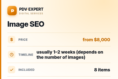Image SEO — price, timeline & scope