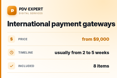 International payment gateways — price, timeline & scope