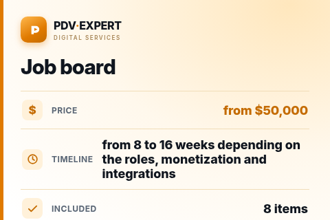 Job board — price, timeline & scope