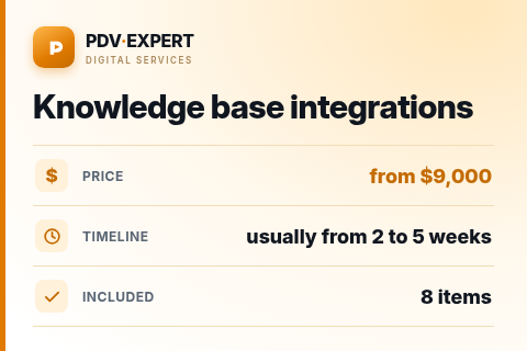 Knowledge base integrations — price, timeline & scope