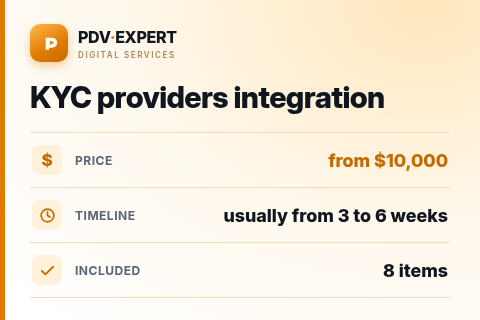 KYC providers integration — price, timeline & scope