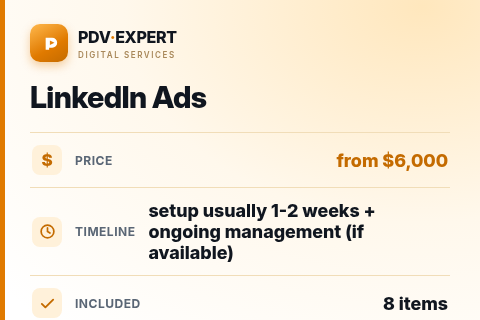 LinkedIn Ads — price, timeline & scope