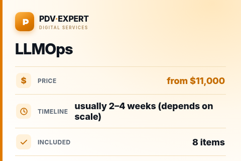 LLMOps — price, timeline & scope