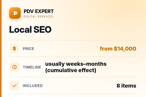 Local SEO — price, timeline & scope