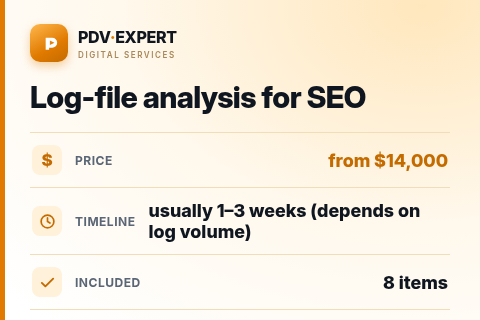 Log-file analysis for SEO — price, timeline & scope