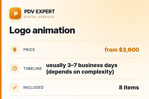 Logo animation — price, timeline & scope