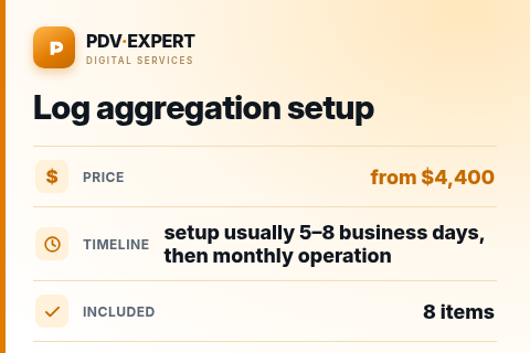 Log aggregation setup — price, timeline & scope