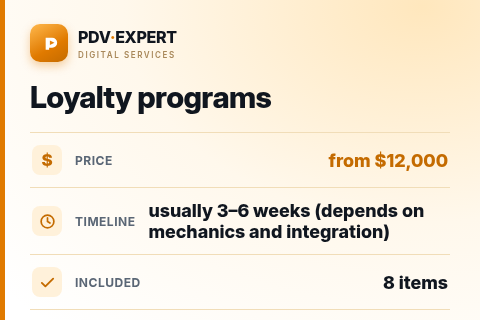 Loyalty programs — price, timeline & scope