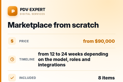 Marketplace from scratch — price, timeline & scope