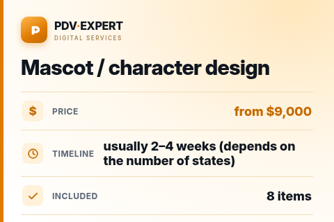 Mascot / character design — price, timeline & scope