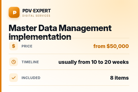 Master Data Management implementation — price, timeline & scope