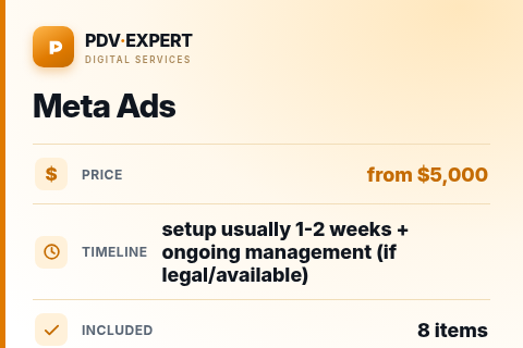 Meta Ads — price, timeline & scope