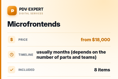 Microfrontends — price, timeline & scope