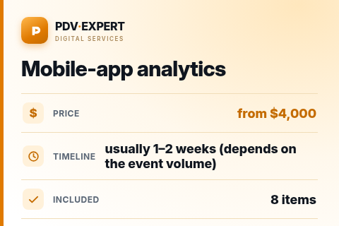 Mobile-app analytics — price, timeline & scope