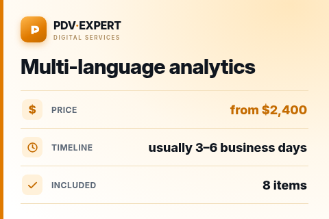Multi-language analytics — price, timeline & scope