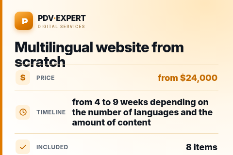 Multilingual website from scratch — price, timeline & scope