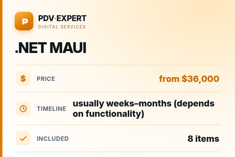 .NET MAUI — price, timeline & scope