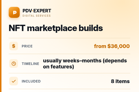 NFT marketplace builds — price, timeline & scope