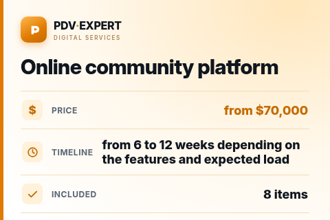 Online community platform — price, timeline & scope