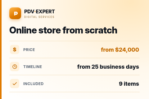 Online store from scratch — price, timeline & scope