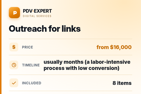 Outreach for links — price, timeline & scope