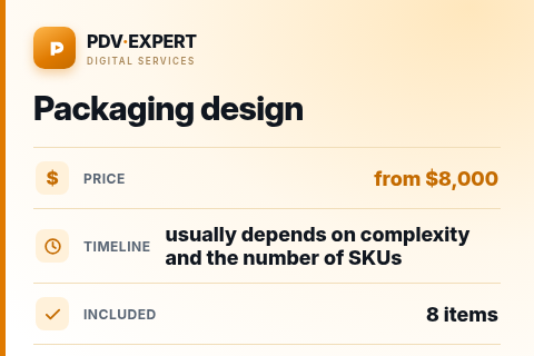 Packaging design — price, timeline & scope