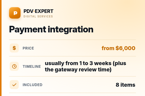Payment integration — price, timeline & scope