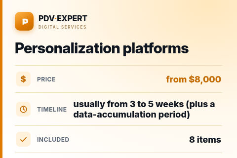 Personalization platforms — price, timeline & scope