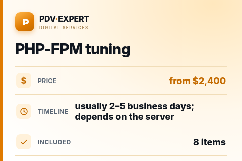 PHP-FPM tuning — price, timeline & scope