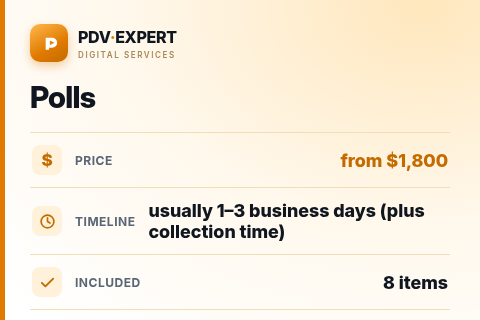 Polls — price, timeline & scope