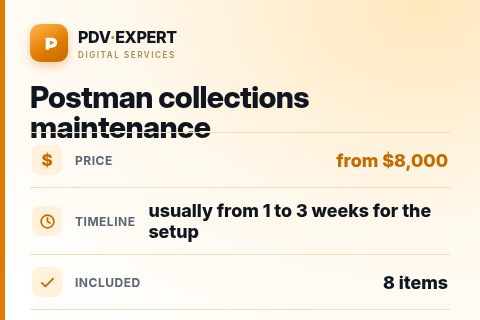 Postman collections maintenance — price, timeline & scope