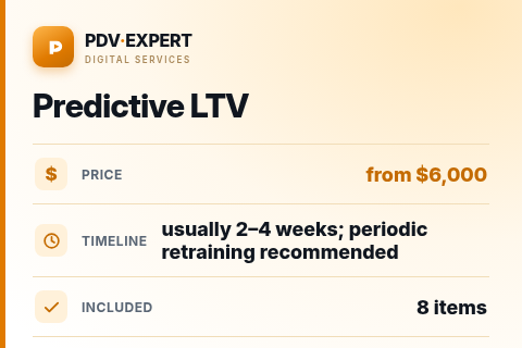 Predictive LTV — price, timeline & scope