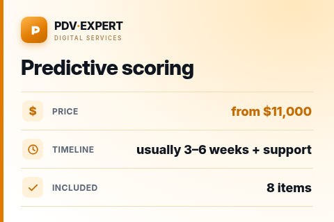 Predictive scoring — price, timeline & scope