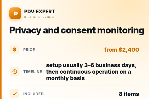 Privacy and consent monitoring — price, timeline & scope